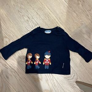 Jacadi navy long sleeve top 12month boy